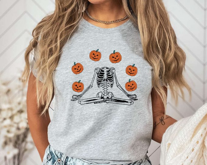 Halloween Shirt, Skeleton Shirt, Pumpkin Skeleton Shirt, Funny Skeleton Shirt, Spooky Season Shirt, Spooky T-Shirt, Funny Halloween Shirt 4