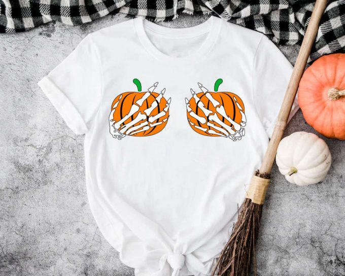 Halloween Skeleton &Amp; Pumpkin Shirt: Spooky Fall Costume For Halloween Party - Matching Shirts 2