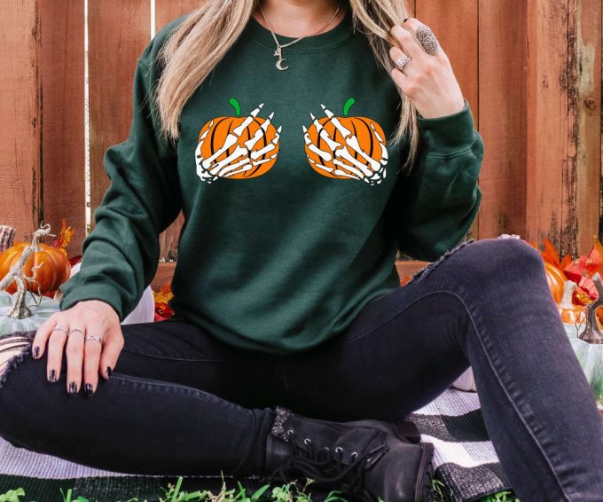 Halloween Skeleton &Amp; Pumpkin Shirt: Spooky Fall Costume For Halloween Party - Matching Shirts 3