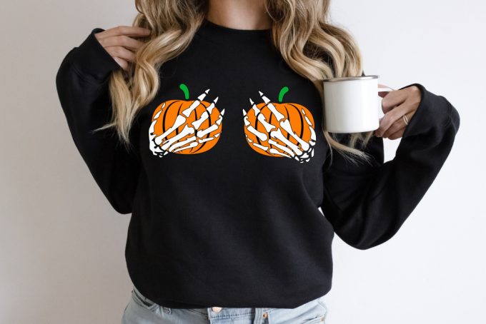 Halloween Skeleton &Amp; Pumpkin Shirt: Spooky Fall Costume For Halloween Party - Matching Shirts 4