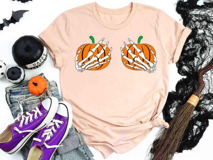 Halloween Skeleton &Amp; Pumpkin Shirt: Spooky Fall Costume For Halloween Party - Matching Shirts 5