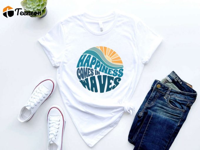 2024 Cruise Squad Shirt: Happiness In Waves Summer Beach &Amp;Amp; Vacation T-Shirt 1