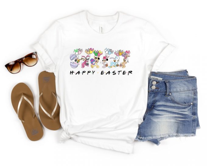 Happy Easter Shirt,Funny Easter Disney Friends Tee,Cute Disney Vacation Shirt,Easter Disney Matching Shirt,Easter Mickey And Minnie Shirts 2