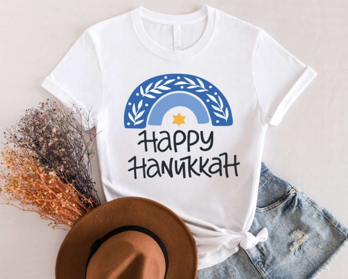 Happy Hanukkah Shirt: Love &Amp; Light Menorah Holiday Shirt For Jewish Celebration 5