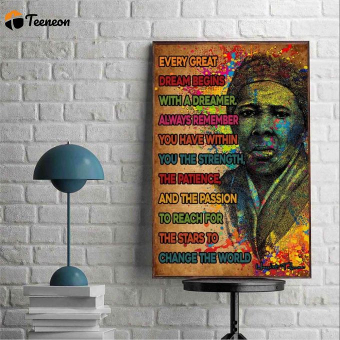 Harriet Tubman Black History African American Art Poster For Home Decor Gift For Home Decor Gift