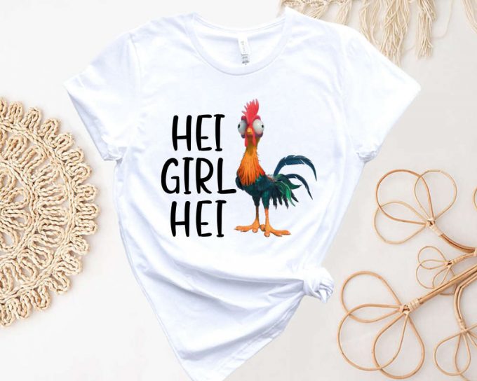 Hei Girl Hei Shirt: Disney Moanahirt Rooster Print Perfect Disney Vacation &Amp; Moana Gifts Shirt 2