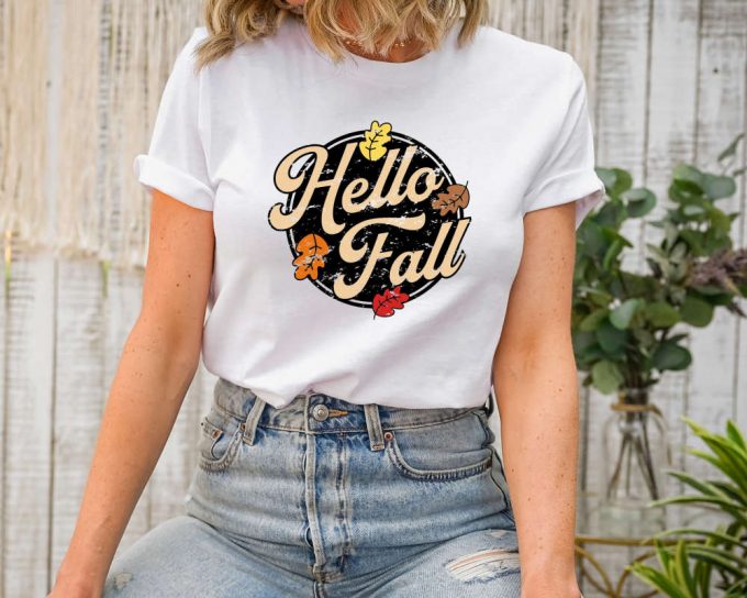 Hello Fall Shirt, Hello Fall Gift Shirt, Hello Fall Tee, Fall Gift Shirt, Fall Shirt, Women'S Fall Shirt, Fall Top, Fall Outfit, Fall Shirts 3