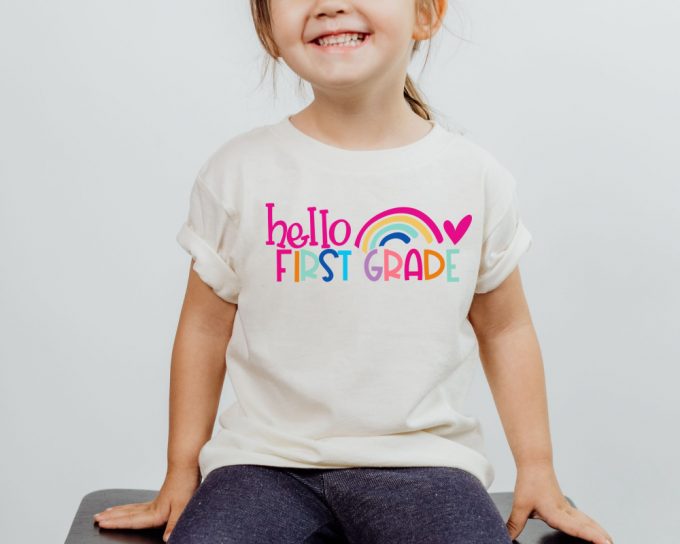 Hello First Grade Shirt, Back To School Shirt, Hello First Grade Rainbow Shirt, First Grade Shirt, First Grade Teacher Shirt,1St Grade Shirt 2