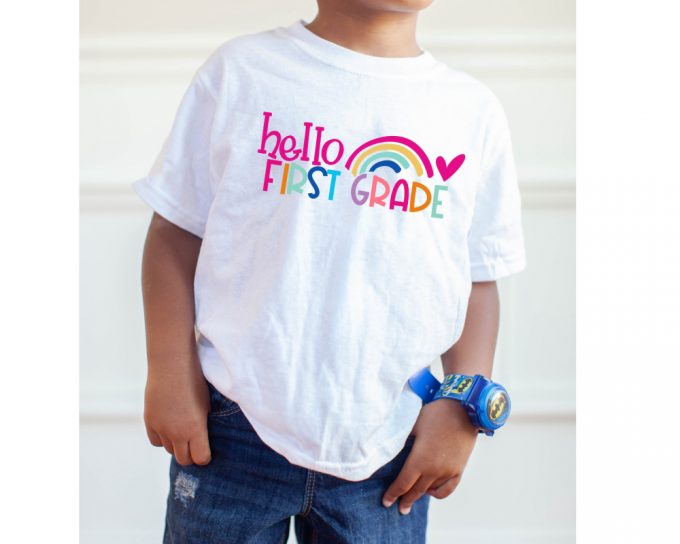 Hello First Grade Shirt, Back To School Shirt, Hello First Grade Rainbow Shirt, First Grade Shirt, First Grade Teacher Shirt,1St Grade Shirt 3