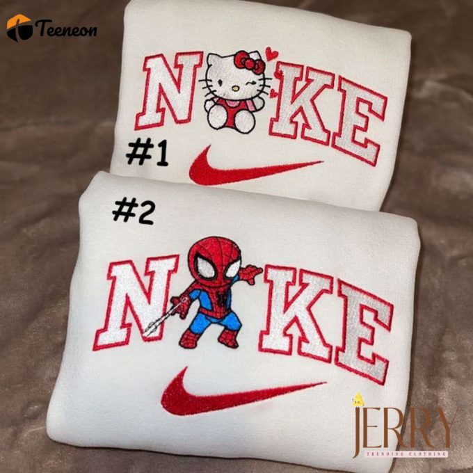 Hello Kitty &Amp;Amp; Spiderman Nike Sweatshirt: Perfect Valentine S Day Gift For Couples 1