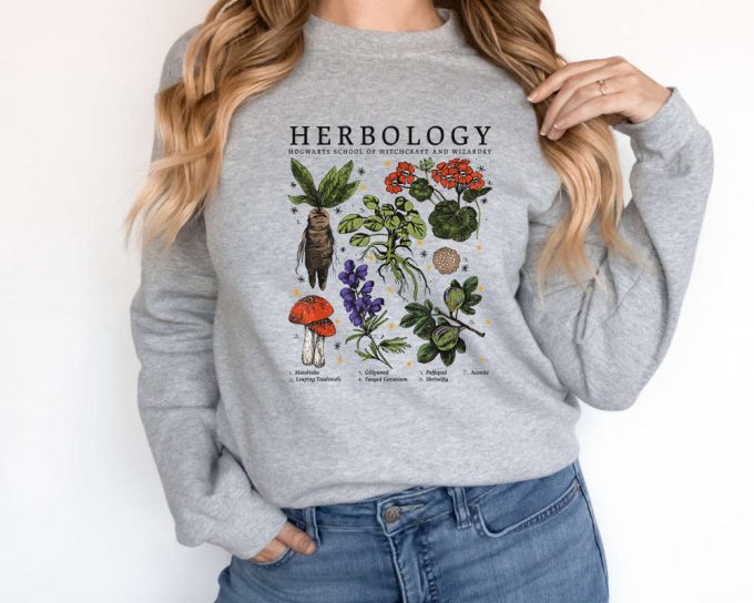 Herbology Sweatshirt, Herbology Sweater, Herbology Plants Sweater, Gift For Plant Lover, Botanical Sweater, Gardening Sweater 3