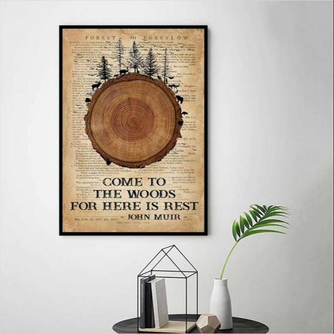 Hiking Come To The Woods For Here Is Rest Vintage Poster For Home Decor Gift For Home Decor Gift 2