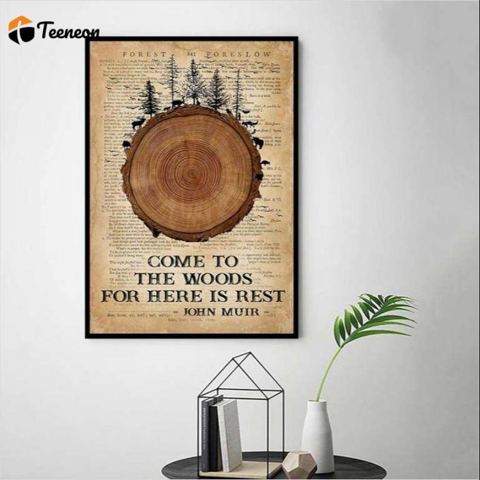 Hiking Come To The Woods For Here Is Rest Vintage Poster For Home Decor Gift For Home Decor Gift 1