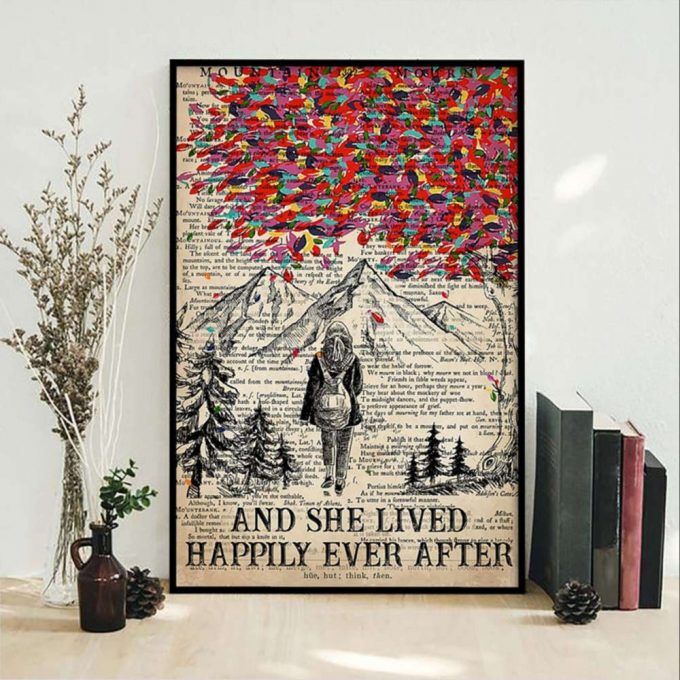 Hiking Girl And She Lived Happily Ever After Poster For Home Decor Gift For Home Decor Gift 2