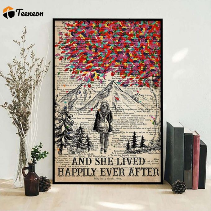 Hiking Girl And She Lived Happily Ever After Poster For Home Decor Gift For Home Decor Gift 1