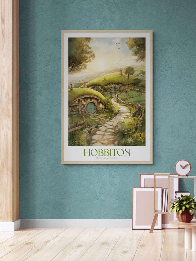 Hobbiton, The Shire Poster For Home Decor Gift, Lord Of The Rings Travel Poster For Home Decor Gift 2