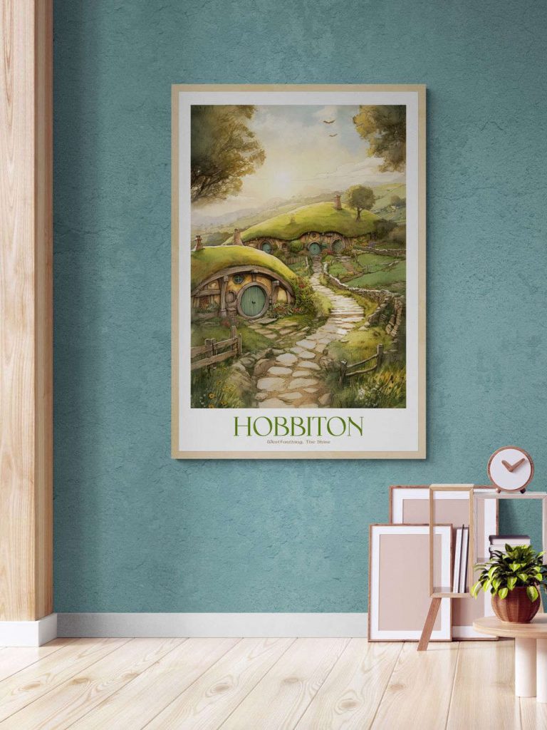 Hobbiton, The Shire Poster For Home Decor Gift, Lord Of The Rings Travel Poster For Home Decor Gift 9