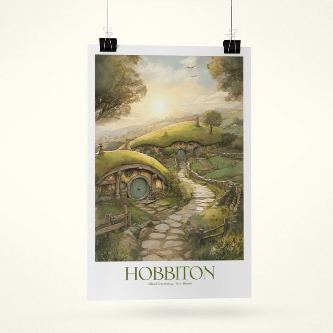 Hobbiton, The Shire Poster For Home Decor Gift, Lord Of The Rings Travel Poster For Home Decor Gift 3