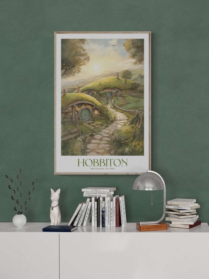 Hobbiton, The Shire Poster For Home Decor Gift, Lord Of The Rings Travel Poster For Home Decor Gift 6