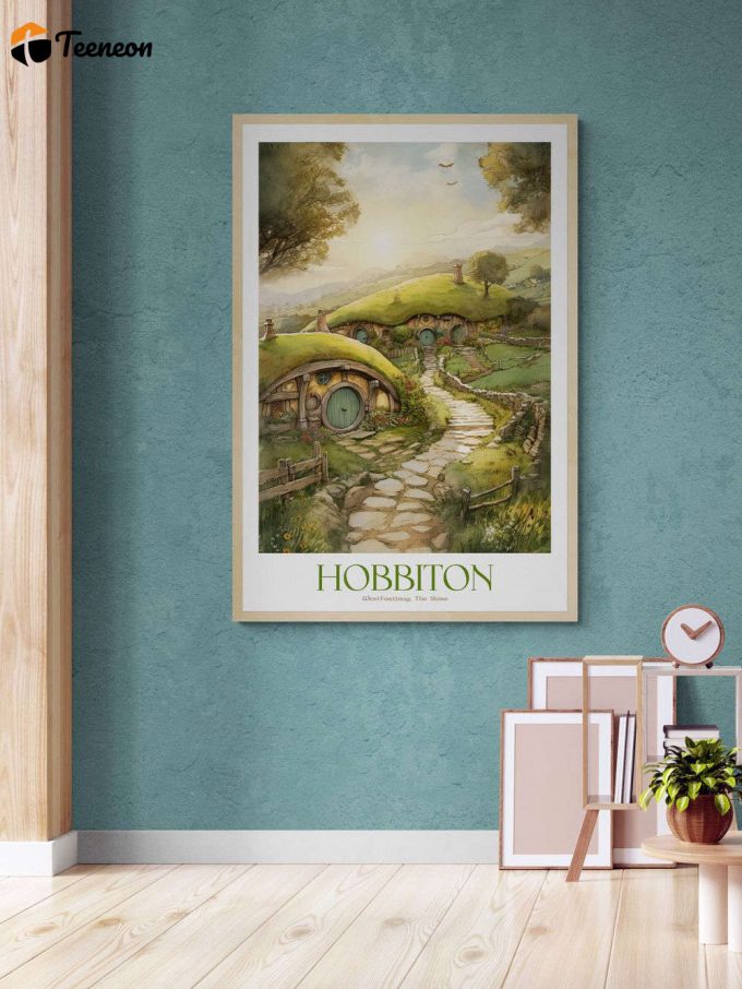 Hobbiton, The Shire Poster For Home Decor Gift, Lord Of The Rings Travel Poster For Home Decor Gift 1