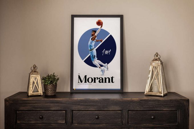 Ja Morant Poster, Memphis Grizzlies, Moran Poster, Basketball Gifts, Sports Poster, Basketball Player Poster, Basketball Wall Art 7