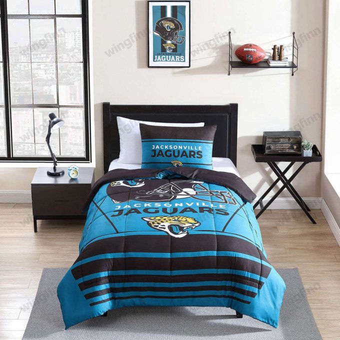 Ultimate Jacksonville Jaguars Fan Gift: 3Pcs Bedding Set Gift For Fans With Duvet Cover &Amp;Amp; Pillow Cases - #1768 1