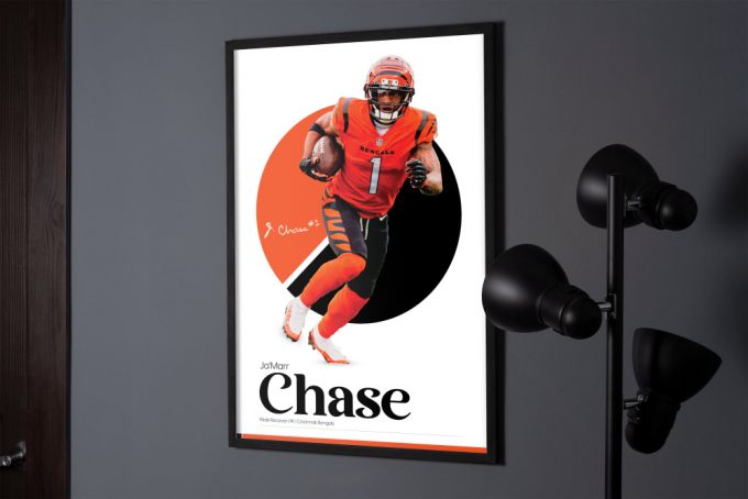 Jamarr Chase Poster, Cincinnati Bengals Poster, Bengals, Football Gifts, Sports Poster, Football Player Poster, Football Wall Art 5