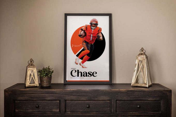 Jamarr Chase Poster, Cincinnati Bengals Poster, Bengals, Football Gifts, Sports Poster, Football Player Poster, Football Wall Art 7