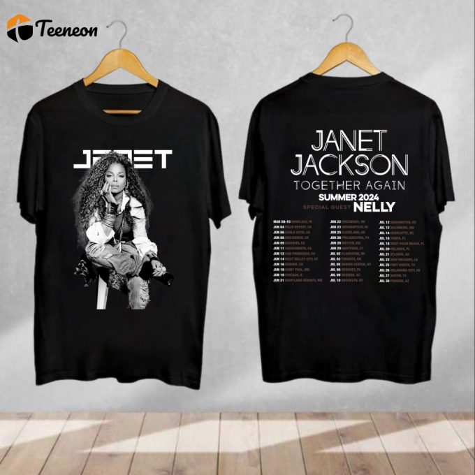 Janet Jackson Together Again 2024 T-Shirt: Tour Merch Fan Gifts &Amp;Amp; Concert Shirt 1