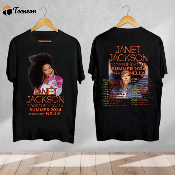 Janet Jackson Together Again Tour 2024 T-Shirt - Fan Gifts Vintage Shirt 1