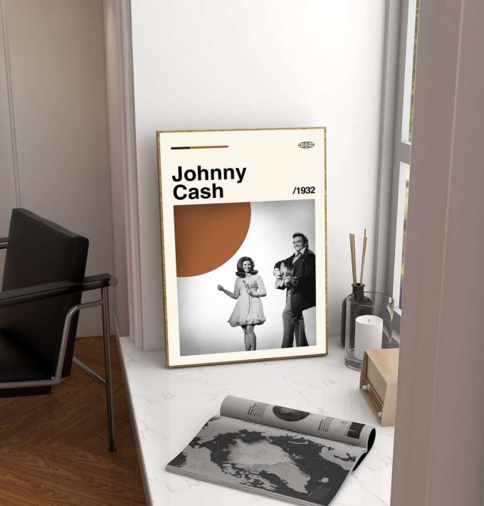 Johnny Cash Poster For Home Decor Gift - Classic Movie Poster For Home Decor Gift - Retro Movie Poster For Home Decor Gifts - Minimal Movie Art - Modern Vintage - Move Gifts - Favorite Movie 2