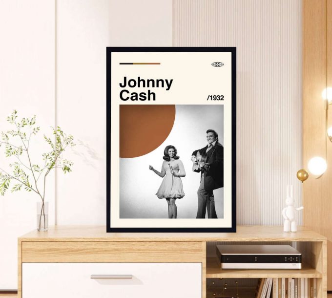 Johnny Cash Poster For Home Decor Gift - Classic Movie Poster For Home Decor Gift - Retro Movie Poster For Home Decor Gifts - Minimal Movie Art - Modern Vintage - Move Gifts - Favorite Movie 3