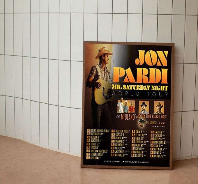 Jon Pardi 2023 Tour Poster For Home Decor Gift 2
