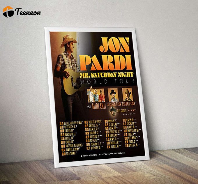 Jon Pardi 2023 Tour Poster For Home Decor Gift 1
