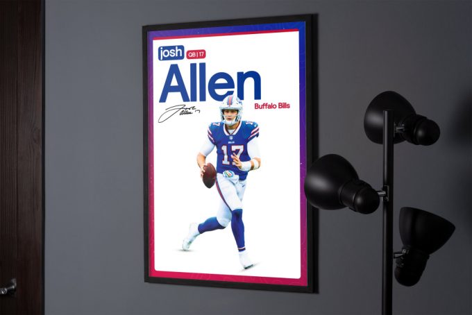 Josh Allen Poster, Buffalo Bills, Bills Football, Football Gifts, Sports Poster, Football Player Poster, Football Wall Art, Bills Wall Art 2