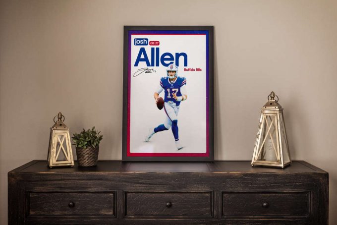 Josh Allen Poster, Buffalo Bills, Bills Football, Football Gifts, Sports Poster, Football Player Poster, Football Wall Art, Bills Wall Art 6
