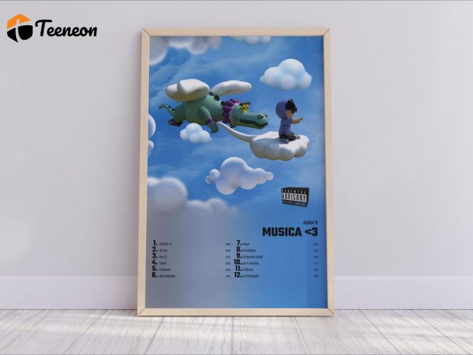 Junior H - Musica 3 Album Cover Poster For Home Decor Gift 1