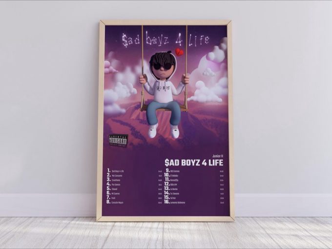 Junior H - Sad Boyz 4 Life Album Cover Poster For Home Decor Gift For Home Wall Art 2