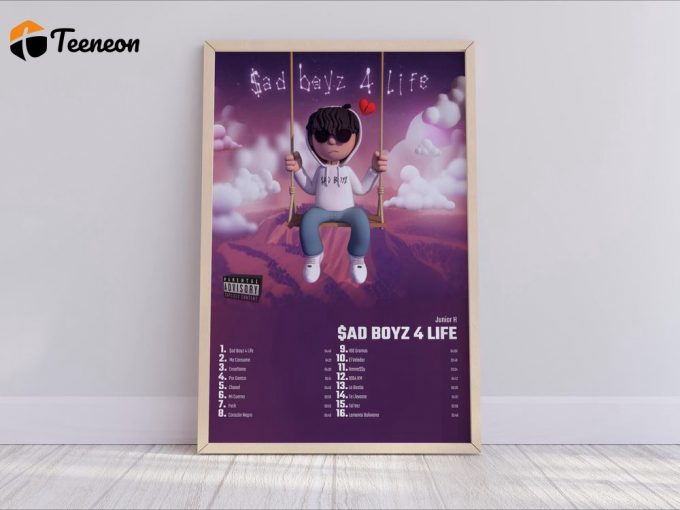 Junior H - Sad Boyz 4 Life Album Cover Poster For Home Decor Gift For Home Wall Art 1