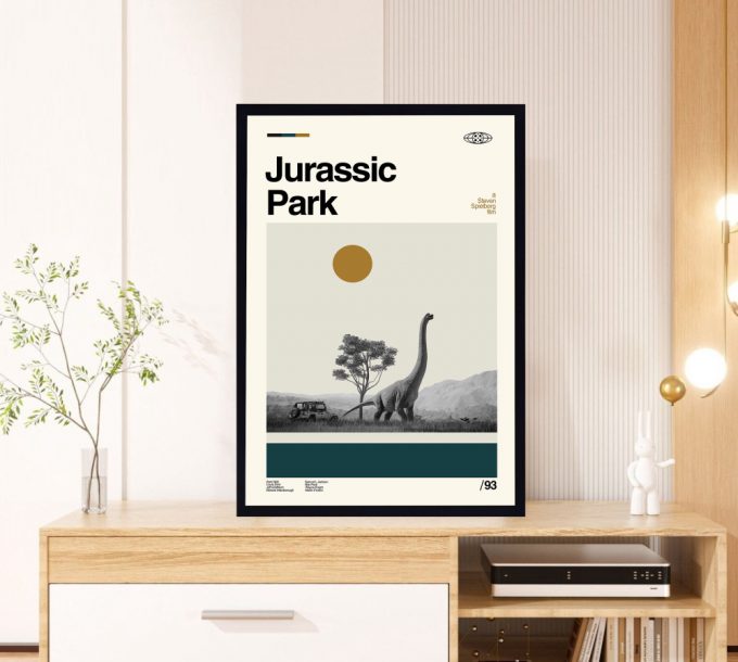 Jurassic Park Poster For Home Decor Gift - Steven Spielberg - Classic Poster For Home Decor Gift - Retro Poster For Home Decor Gifts - Minimal Movie Art - Modern Vintage - Move Gifts - Favorite Movie 3