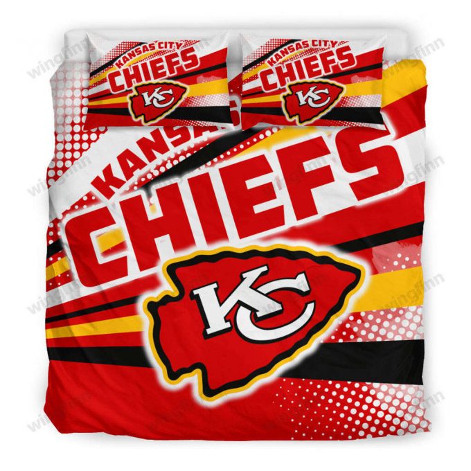 Kansas City Chiefs 3Pcs Bedding Set Gift For Fans Fan Gift: Duvet Cover &Amp;Amp; Pillow Cases - 1200 Thread Count 1