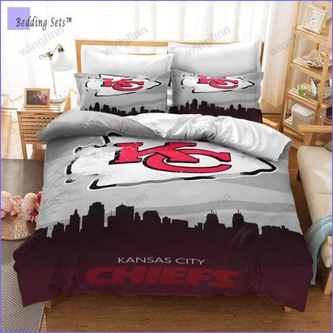 Kansas City Chiefs 3Pcs Bedding Set Gift For Fans - Perfect Gift For Fans - Duvet Cover &Amp;Amp; Pillow Cases - #1 Choice For Chiefs Fans 1