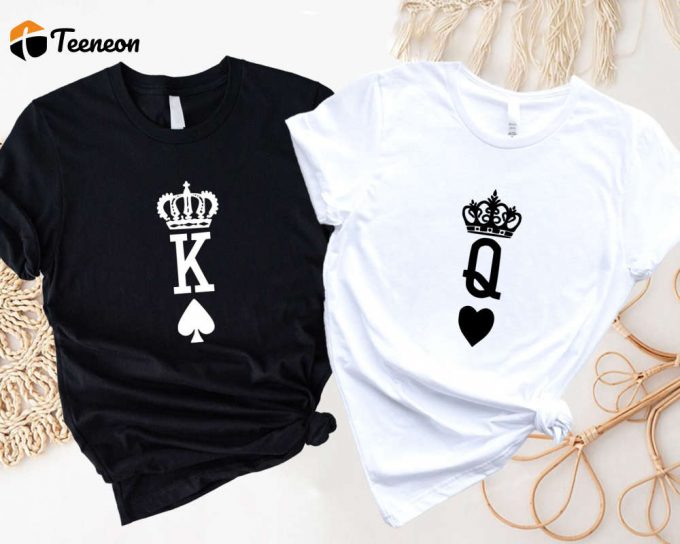 King And Queen Matching Shirts - Couples Christmas &Amp;Amp; Valentine S Day Tshirts 1