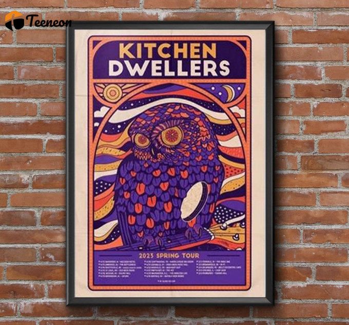 Kitchen Dwellers Spring Tour 2023 Poster For Home Decor Gift, Kitchen Dwellers Band, Kitchen Dwellers Poster For Home Decor Gift 1