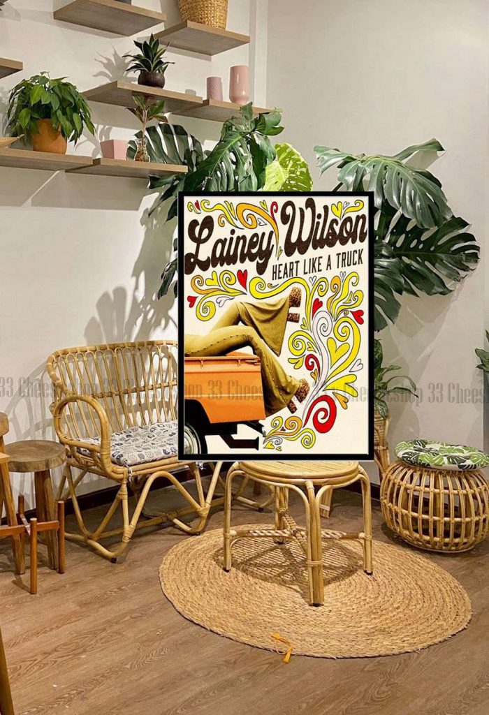 Lainey Wilson Heart Like A Truck Poster For Home Decor Gift 6