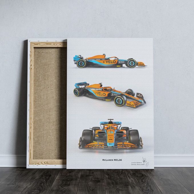 Lando Norris Daniel Ricciardo Mclaren Mcl36 2022 Design Formula 1 F1 Poster For Home Decor Gift 3