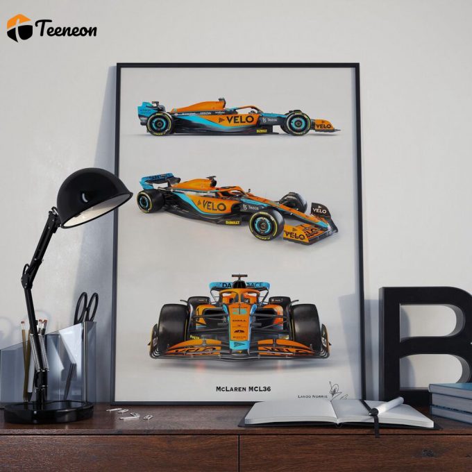 Lando Norris Daniel Ricciardo Mclaren Mcl36 2022 Design Formula 1 F1 Poster For Home Decor Gift 1