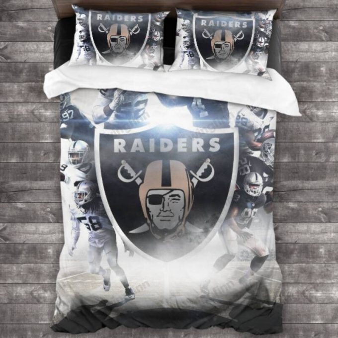 Las Vegas Raiders 3Pcs Bedding Set Gift For Fans - Perfect Gift For Fans Duvet Cover &Amp;Amp; Pillow Cases 1444 1