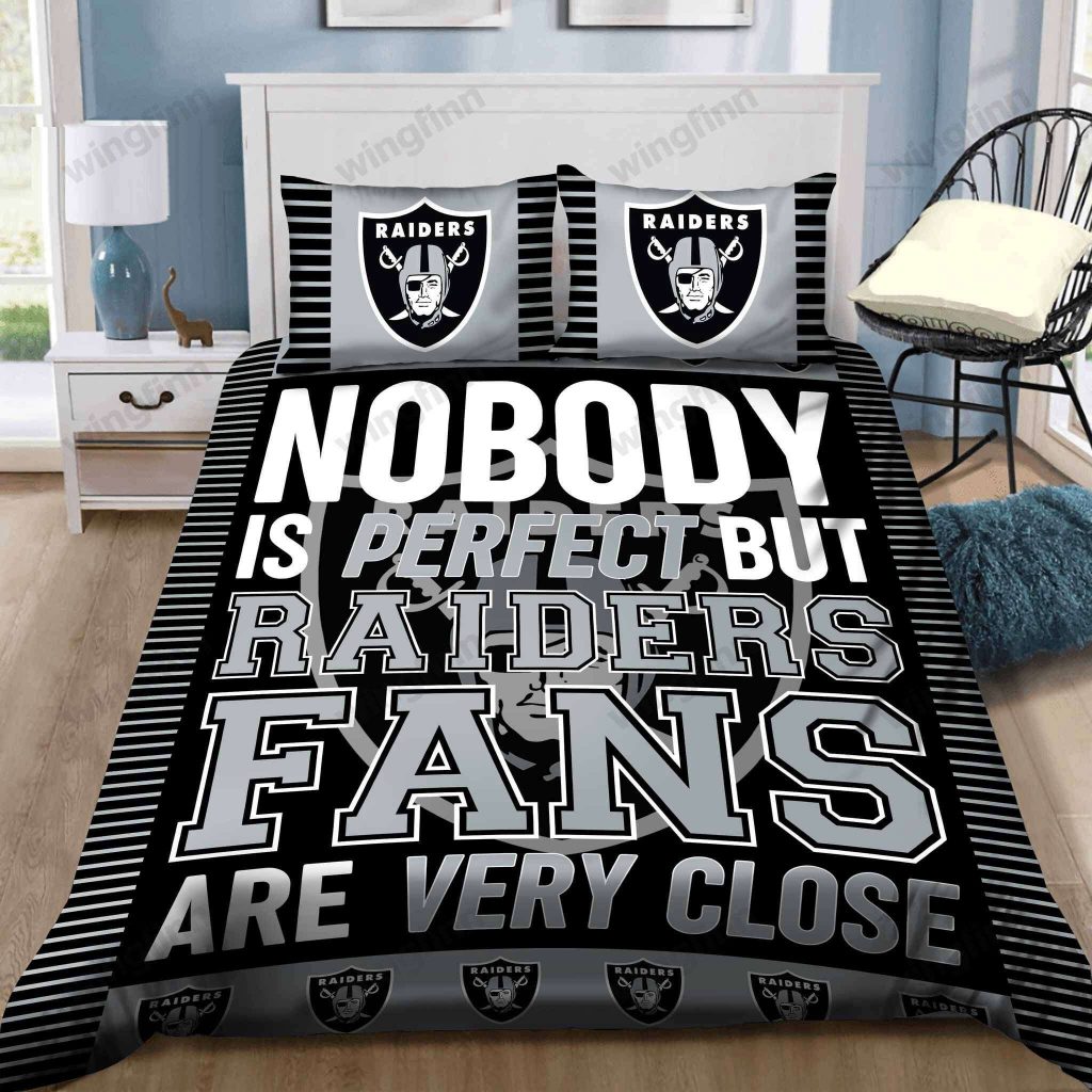 Las Vegas Raiders 3Pcs Bedding Set Gift For Fans - Perfect Gift For Fans Duvet Cover &Amp; Pillow Cases 2