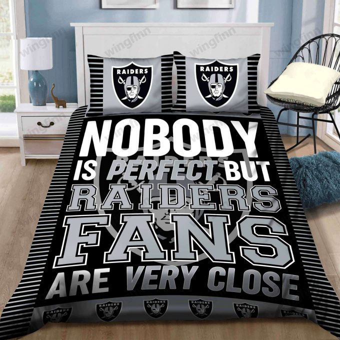 Las Vegas Raiders 3Pcs Bedding Set Gift For Fans - Perfect Gift For Fans Duvet Cover &Amp;Amp; Pillow Cases 1